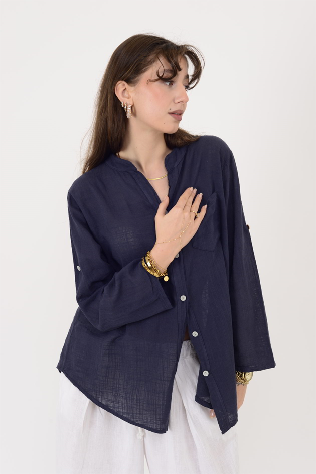 22045 CEP DETAYLI GÖMLEK