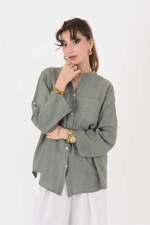 22045 CEP DETAYLI GÖMLEK