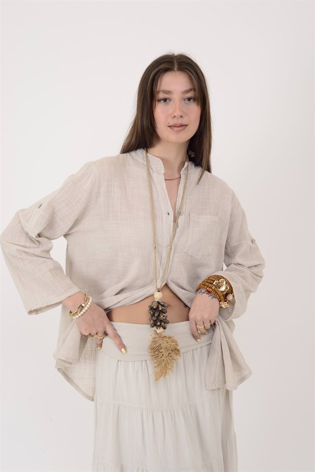 22045 CEP DETAYLI GÖMLEK