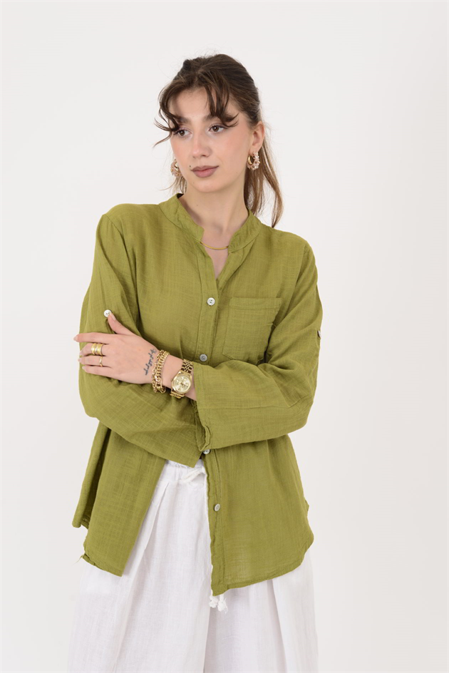 22045 CEP DETAYLI GÖMLEK