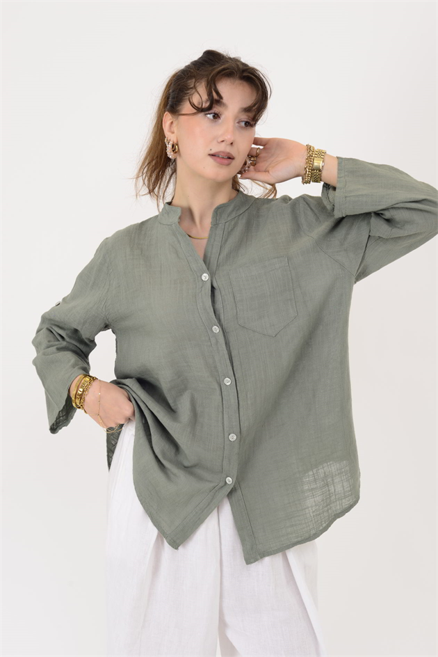 22045 CEP DETAYLI GÖMLEK