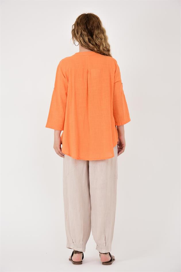 22046 PAYET İŞLEMELİ CEP DETAYLI GÖMLEK