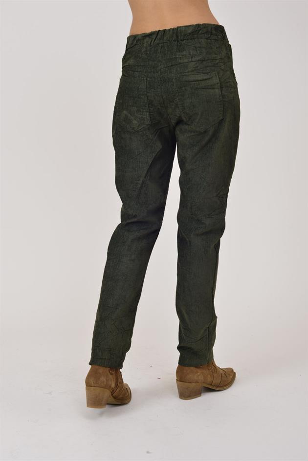 22080 FİTİLLİ KADİFE BELİ LASTİKLİ PANTOLON