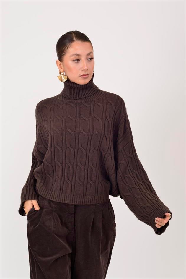 22328 YARASA KOL BALIKÇI YAKA KAŞMİR TRİKO BLUZ