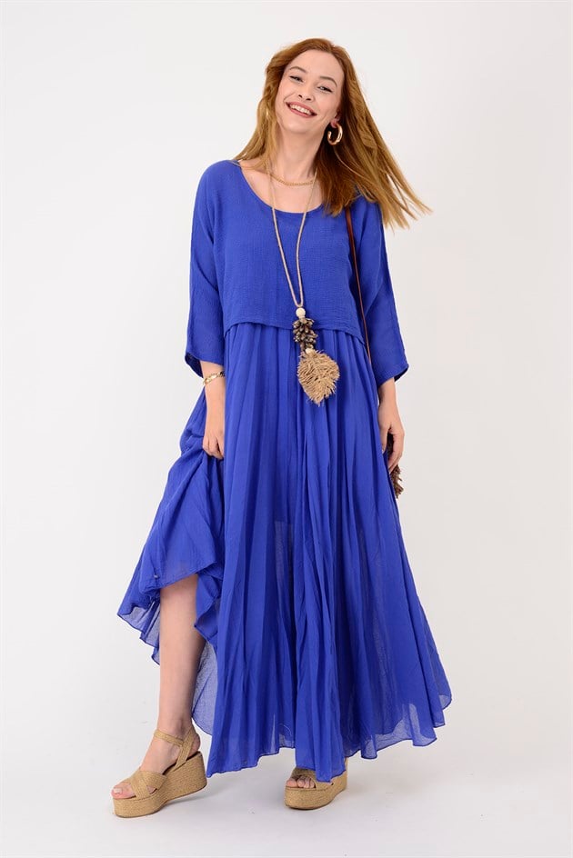 228304 DUAL 2Lİ PAMUK ELBİSE