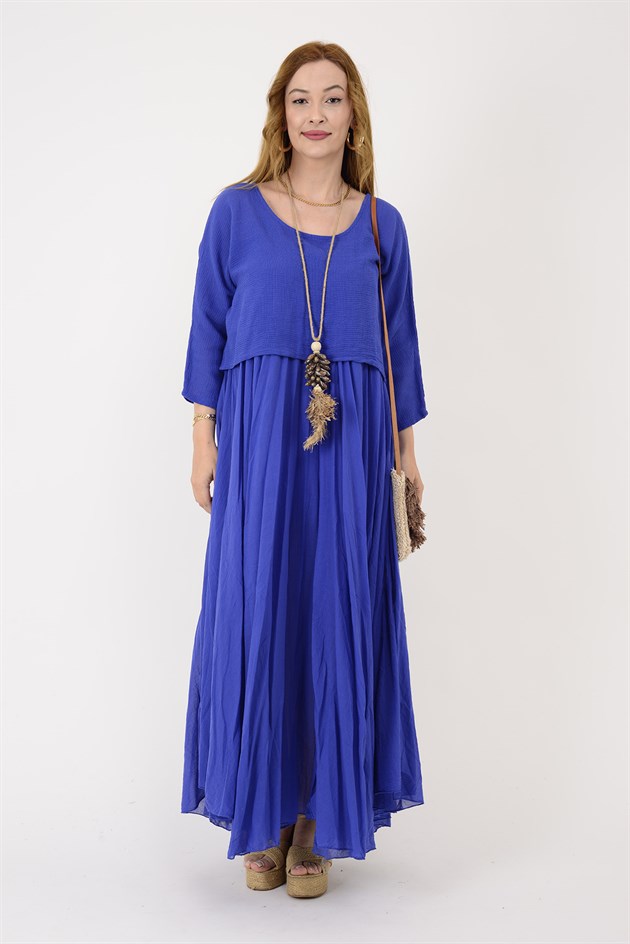 228304 DUAL 2Lİ PAMUK ELBİSE