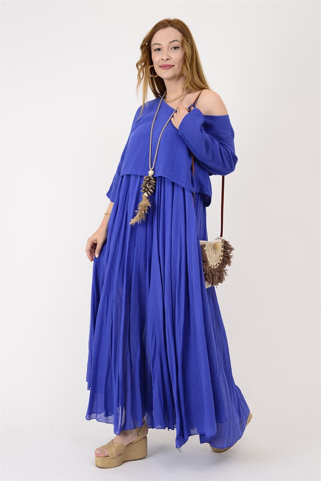 228304 DUAL 2Lİ PAMUK ELBİSE