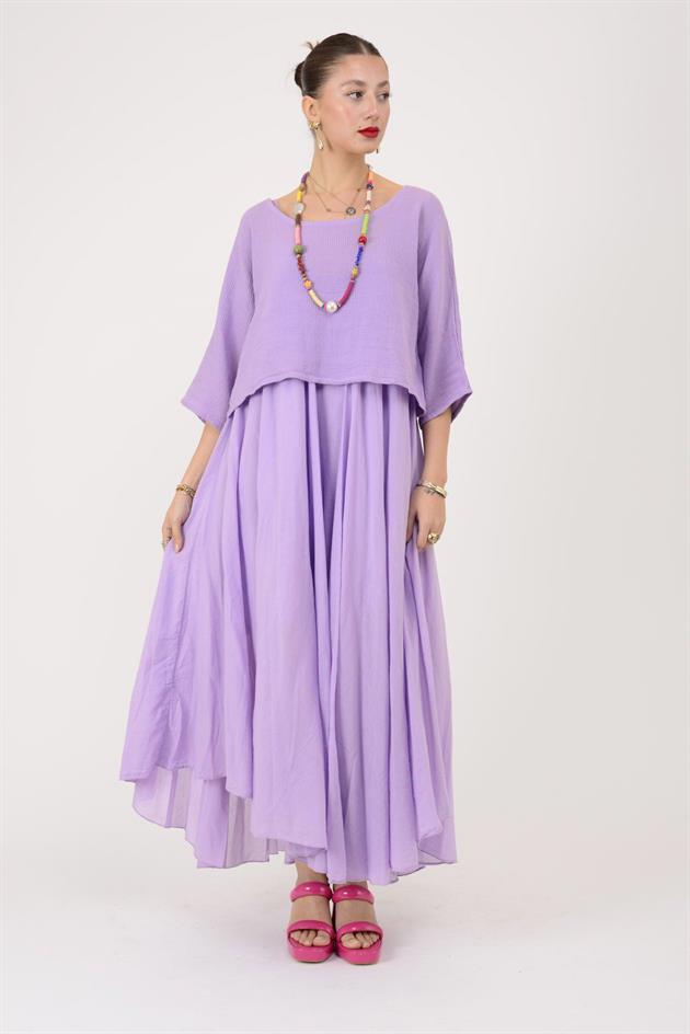 228304 DUAL 2Lİ PAMUK ELBİSE