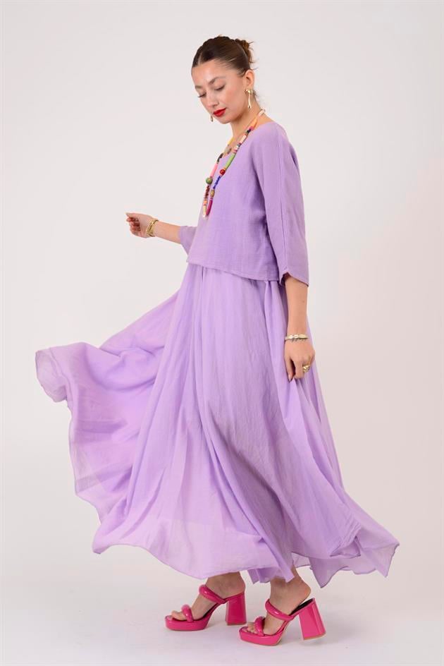 228304 DUAL 2Lİ PAMUK ELBİSE