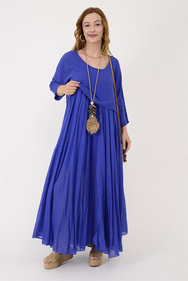 228304 DUAL 2Lİ PAMUK ELBİSE