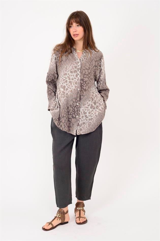 23003 LEOPAR DESEN GÖMLEK