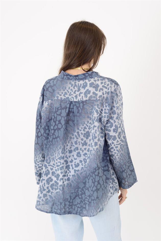 23003 LEOPAR DESEN GÖMLEK