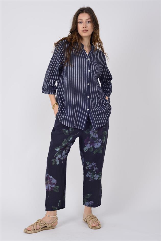 25003 LINE ÇİZGİLİ GÖMLEK