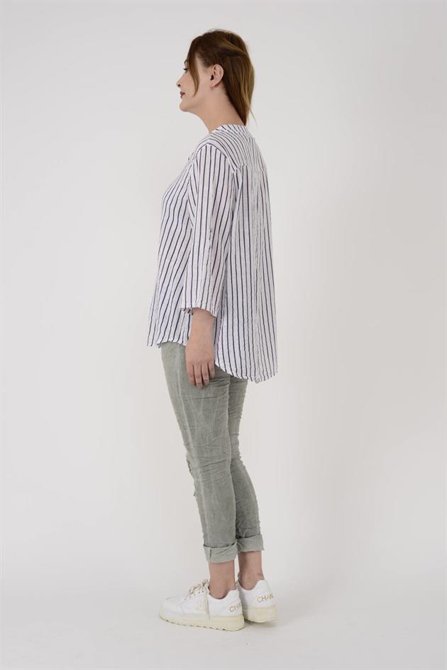 25003 LINE ÇİZGİLİ GÖMLEK