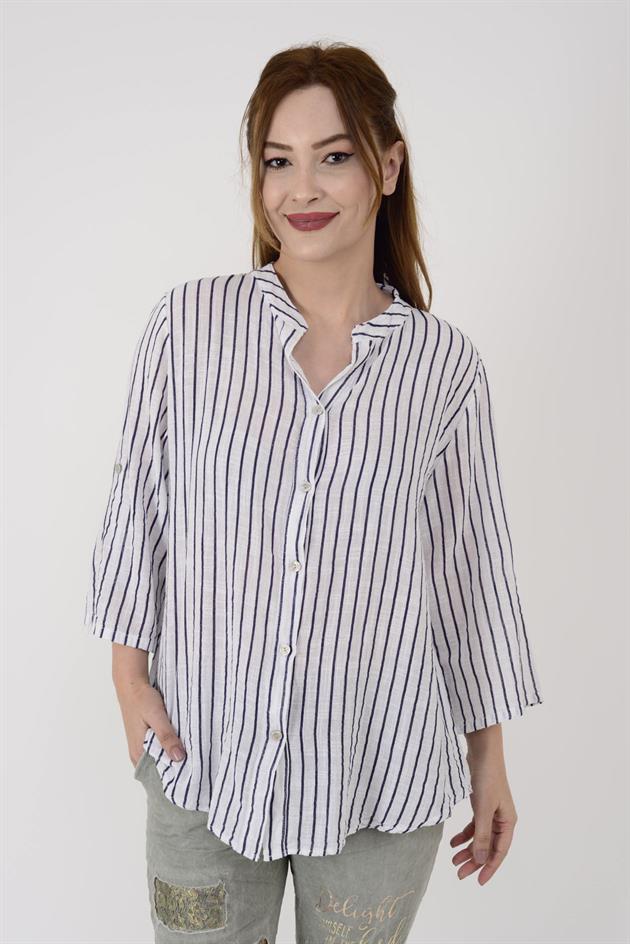 25003 LINE ÇİZGİLİ GÖMLEK