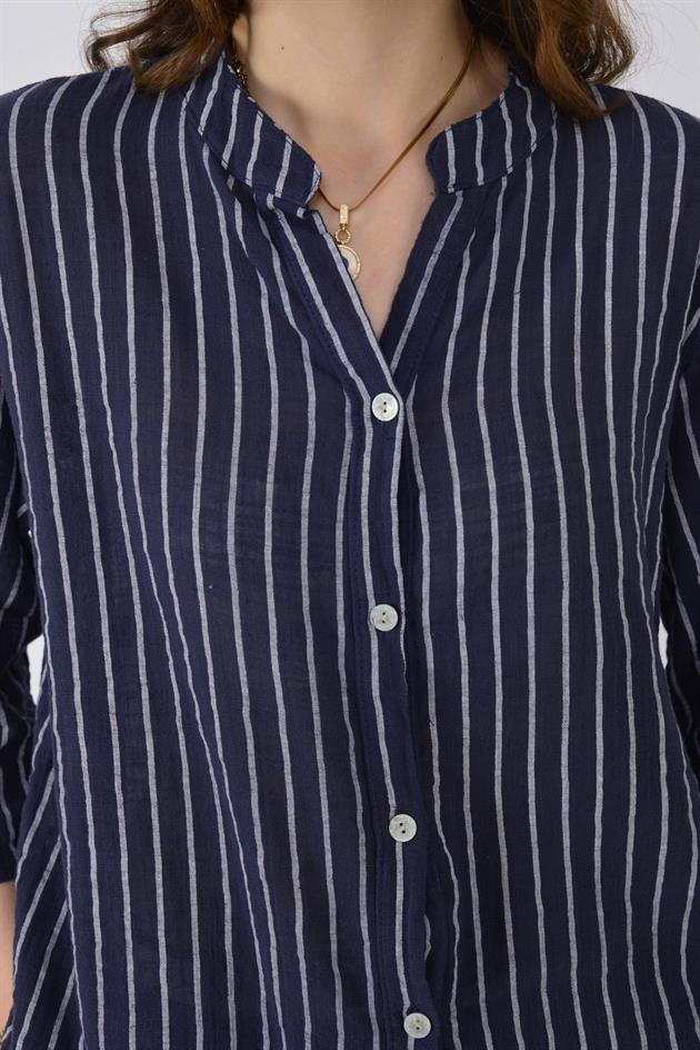 25003 LINE ÇİZGİLİ GÖMLEK