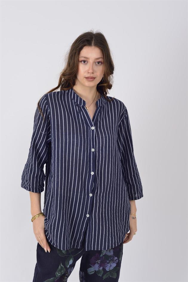 25003 LINE ÇİZGİLİ GÖMLEK