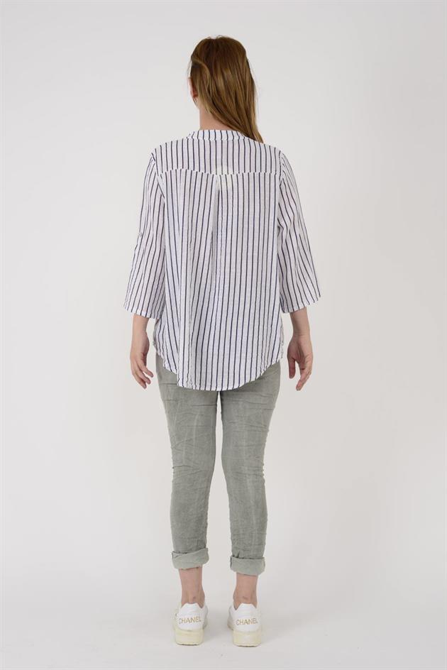 25003 LINE ÇİZGİLİ GÖMLEK