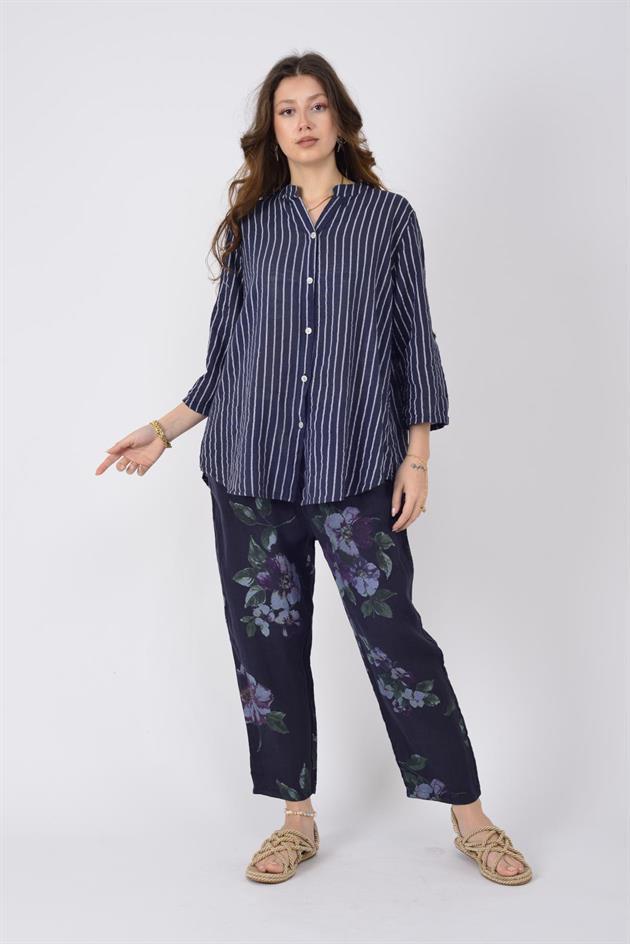 25003 LINE ÇİZGİLİ GÖMLEK