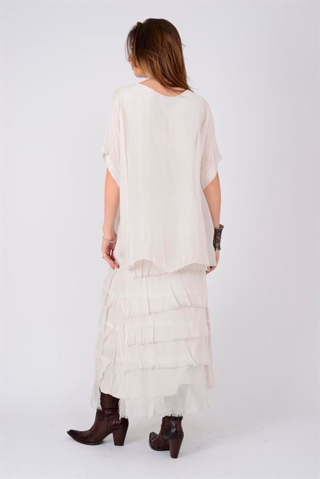 2388 KAT KAT İPEK ELBİSE