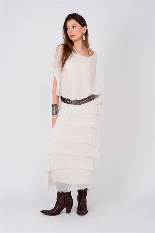 2388 KAT KAT İPEK ELBİSE