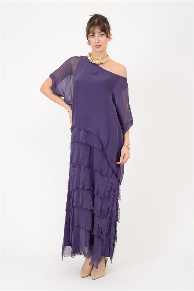 2388 KAT KAT İPEK ELBİSE