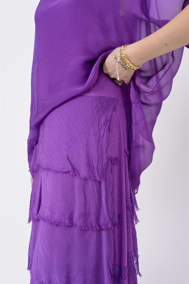 2388 KAT KAT İPEK ELBİSE