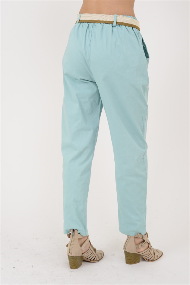 242979 KEMER DETAYLI GABARDİN PANTOLON