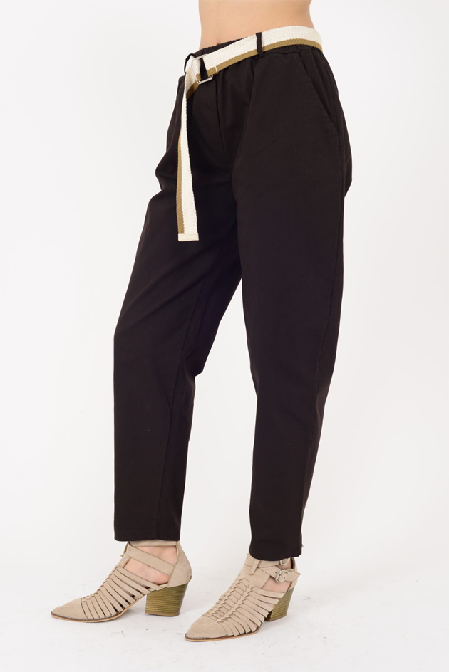 242979 KEMER DETAYLI GABARDİN PANTOLON