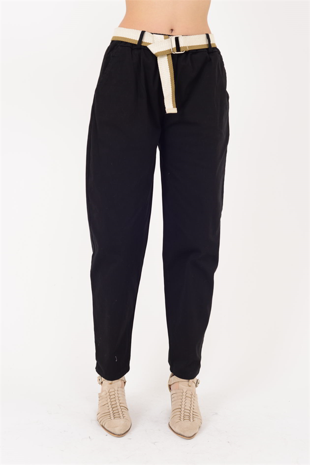 242979 KEMER DETAYLI GABARDİN PANTOLON