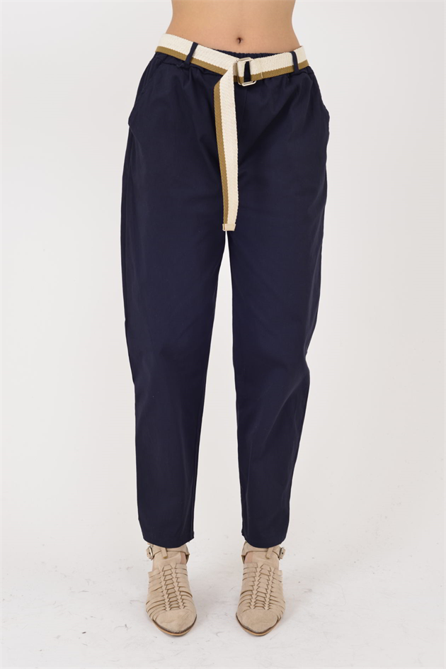 242979 KEMER DETAYLI GABARDİN PANTOLON