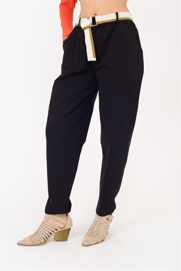 242979 KEMER DETAYLI GABARDİN PANTOLON