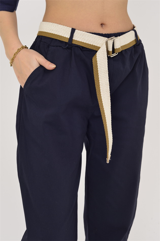 242979 KEMER DETAYLI GABARDİN PANTOLON