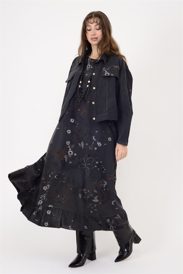 25001 FİTİLLİ KADİFE 2Lİ TAKIM ELBİSE