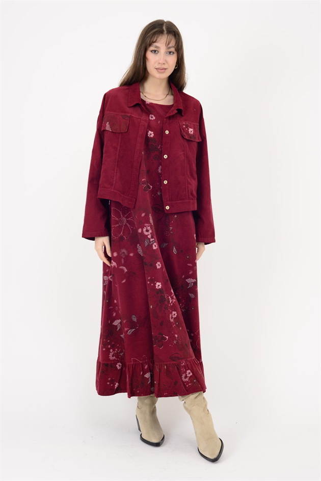 25001 FİTİLLİ KADİFE 2Lİ TAKIM ELBİSE