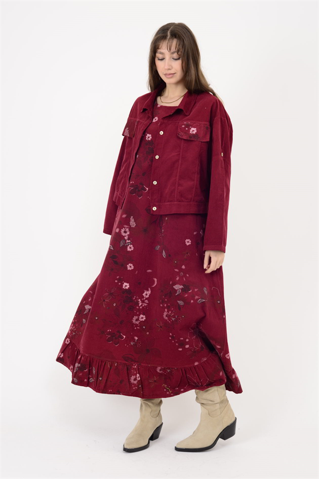 25001 FİTİLLİ KADİFE 2Lİ TAKIM ELBİSE