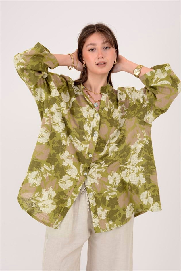 25003 BATİK DESEN GÖMLEK