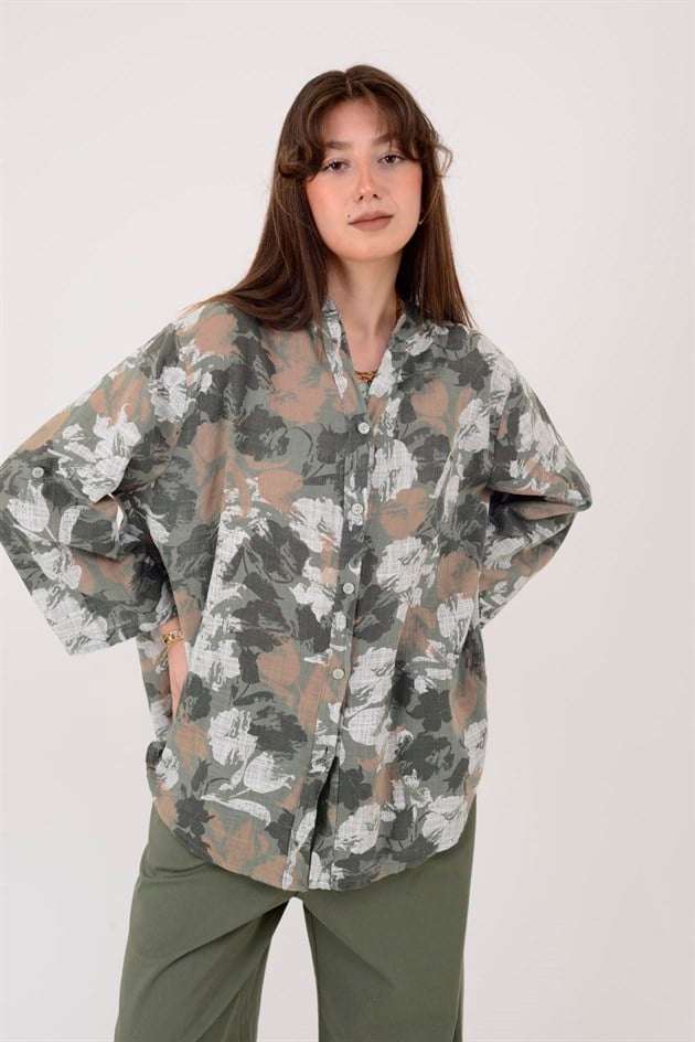 25003 BATİK DESEN GÖMLEK