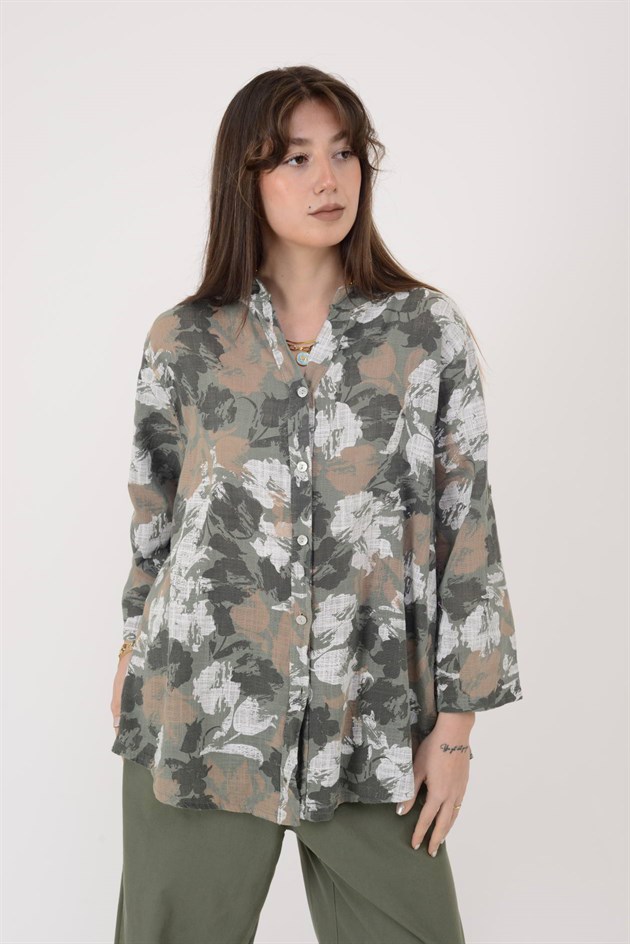 25003 BATİK DESEN GÖMLEK