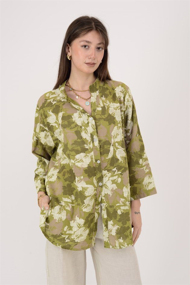 25003 BATİK DESEN GÖMLEK