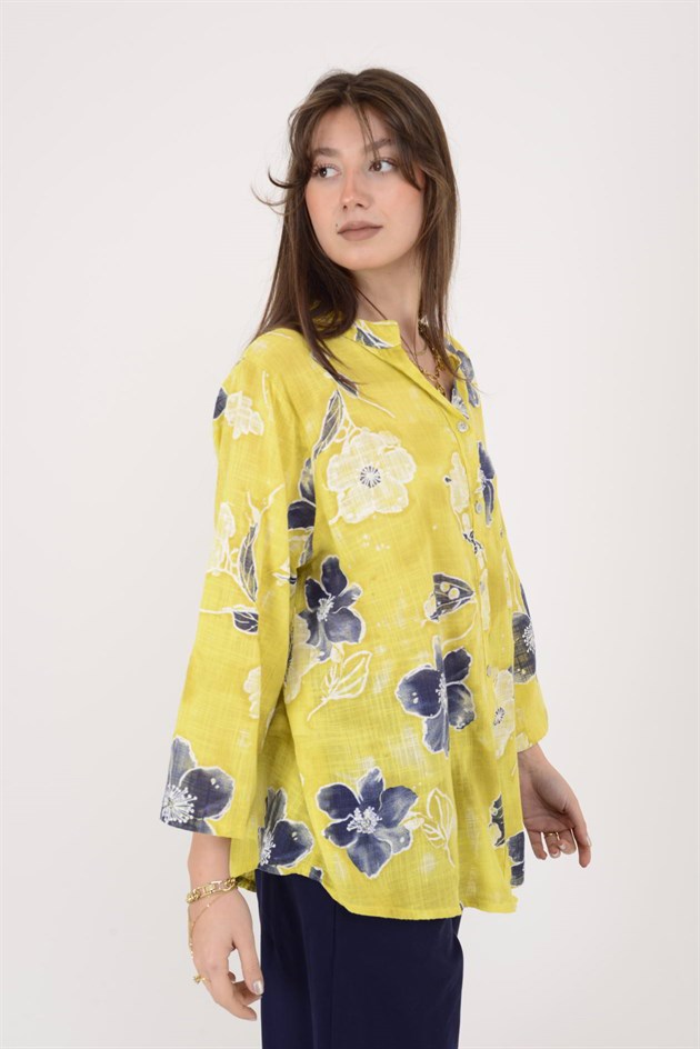 25003 ÇİÇEK DESEN GÖMLEK