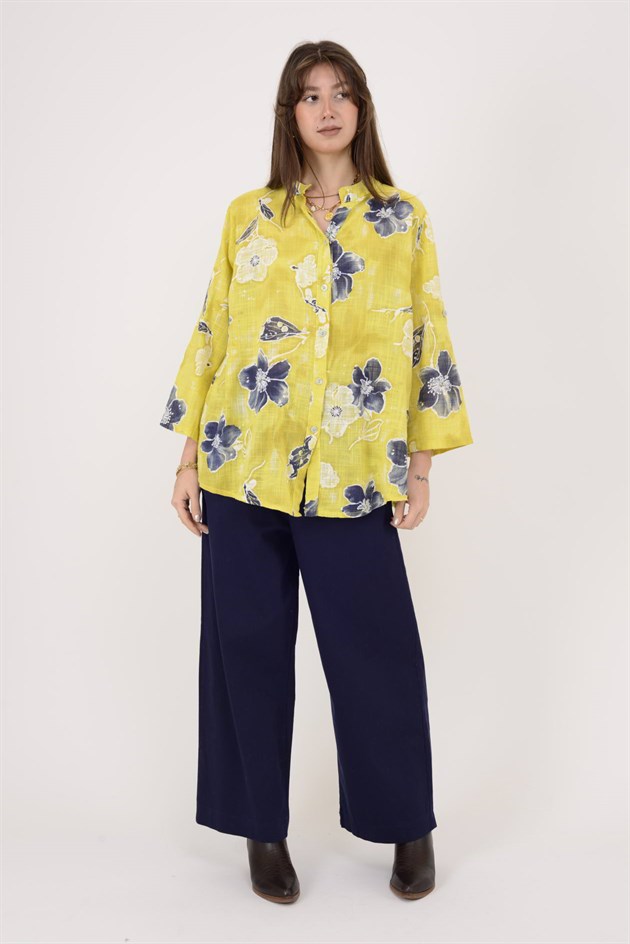 25003 ÇİÇEK DESEN GÖMLEK