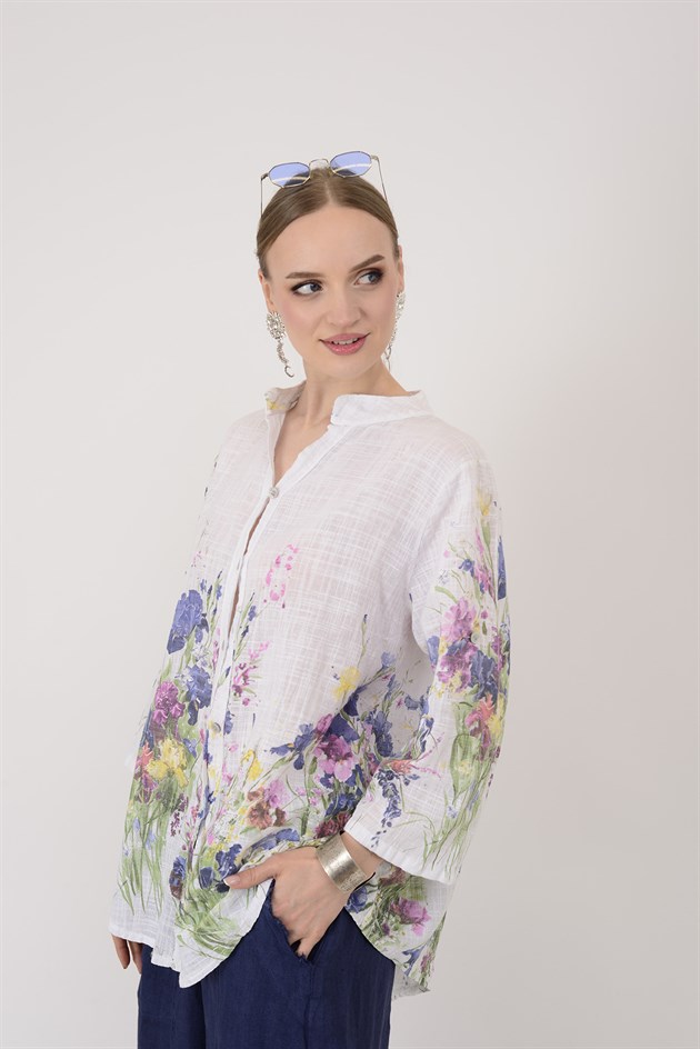 25003 ÇİÇEK DESEN GÖMLEK