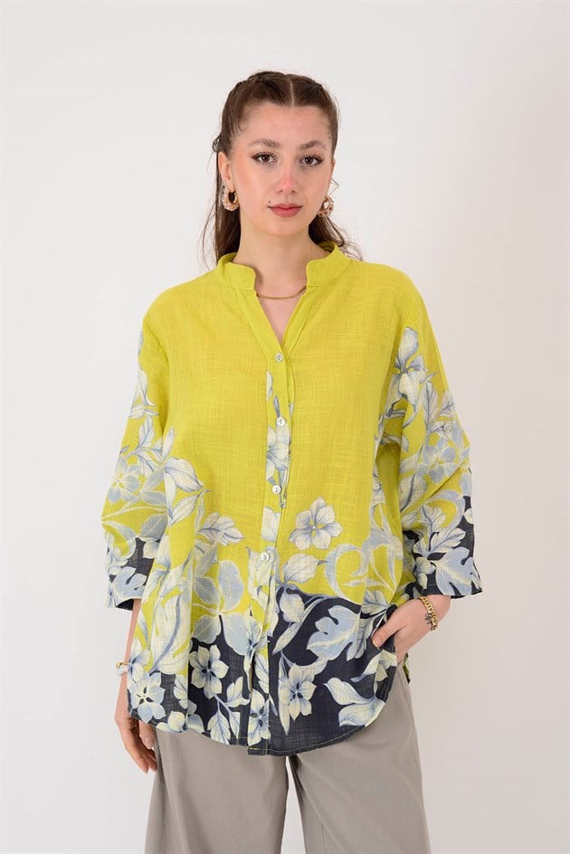 25003 ÇİÇEK DESEN GÖMLEK