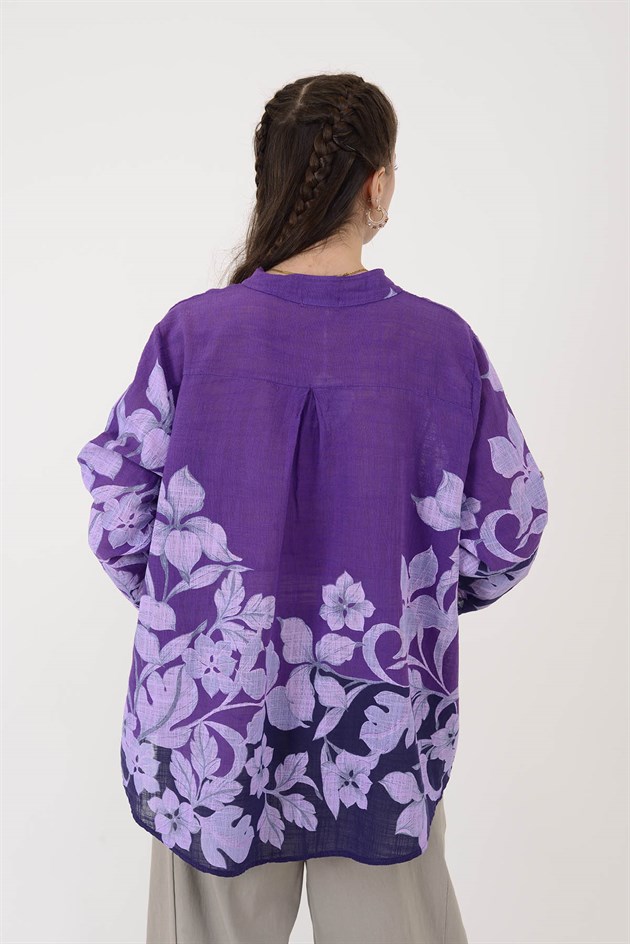 25003 ÇİÇEK DESEN GÖMLEK