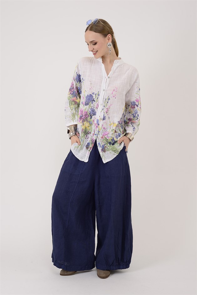 25003 ÇİÇEK DESEN GÖMLEK