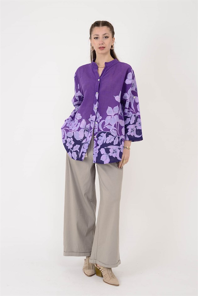 25003 ÇİÇEK DESEN GÖMLEK