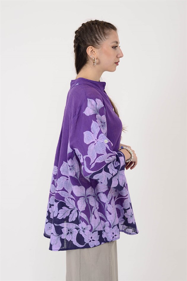 25003 ÇİÇEK DESEN GÖMLEK