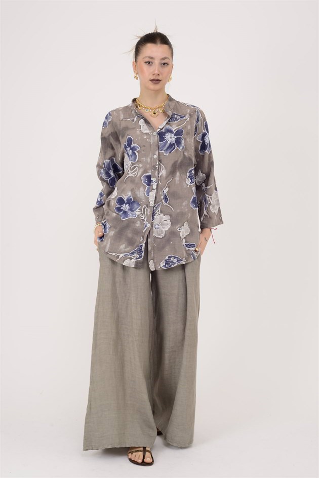 25003 ÇİÇEK DESEN GÖMLEK