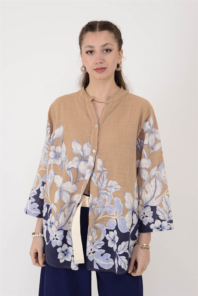 25003 ÇİÇEK DESEN GÖMLEK